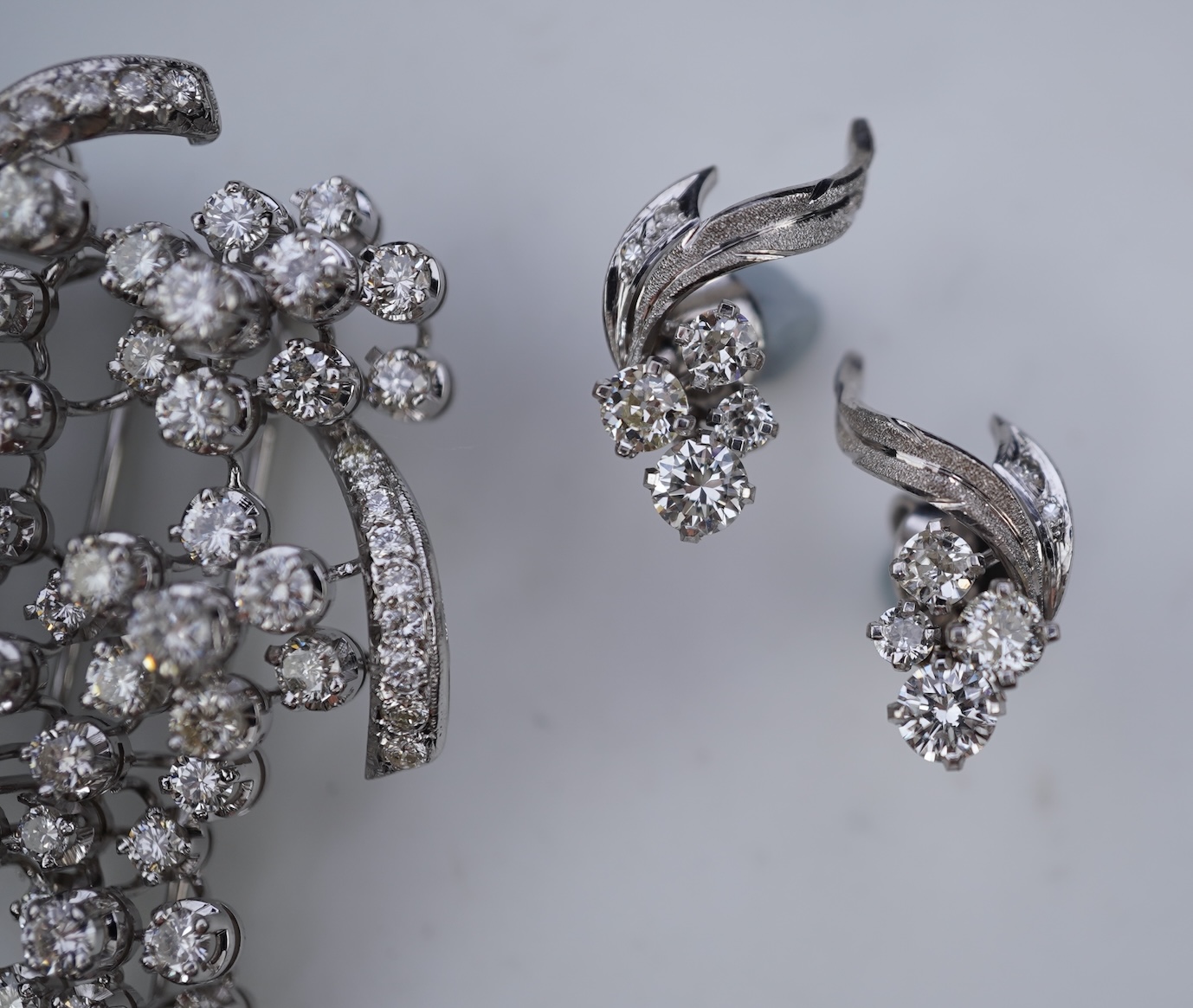 A diamond demi-parure, 1960s